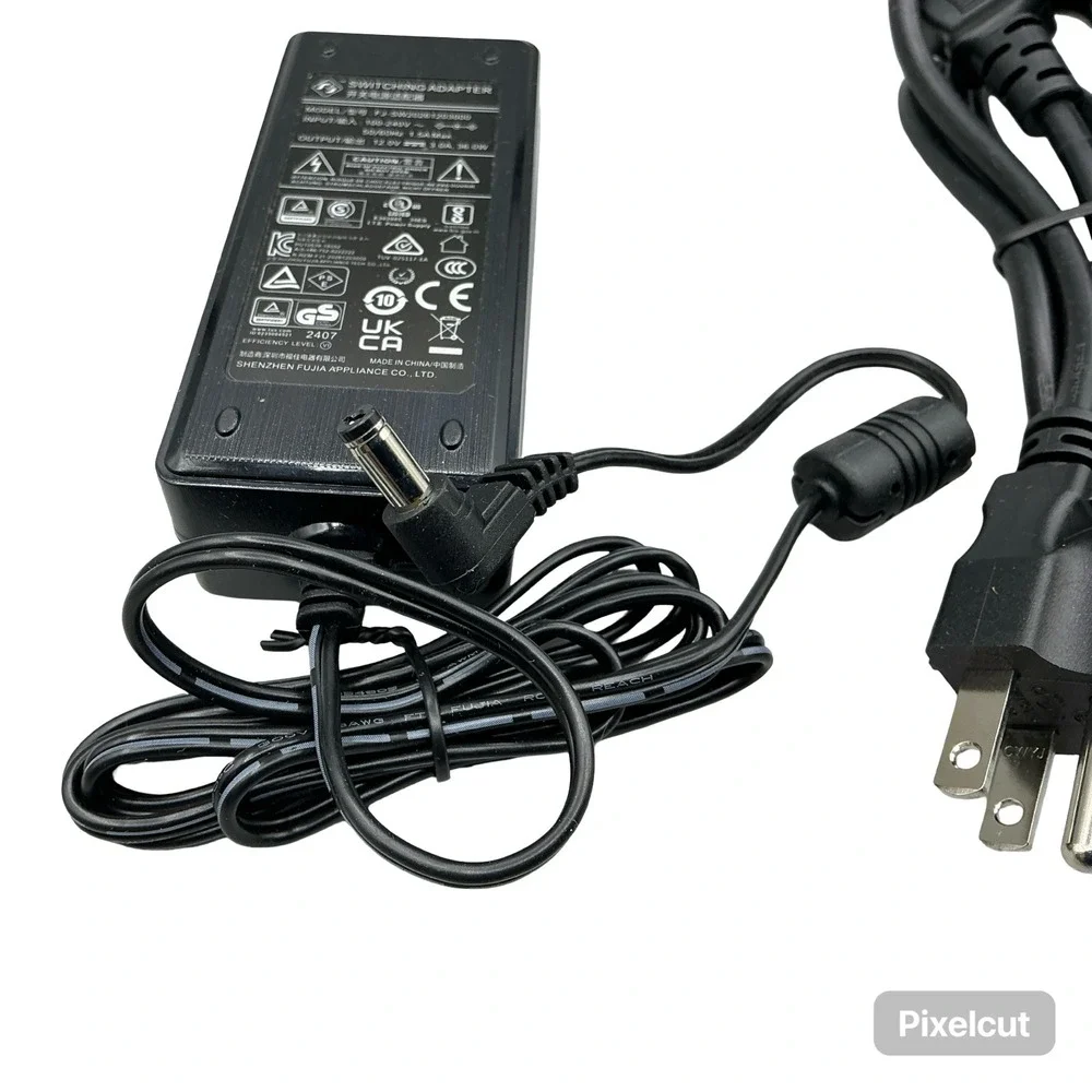 Fujia FJ-SW20261203000 Switching Adapter 12V 3A 36W Power Supply AC DC Cord